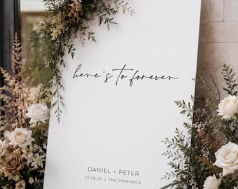 Wedding Welcome Sign, Personalised Welcome to our Wedding Sign, Welcome Sign, Custom Wedding Sign, Elegant Wedding Sign, Modern Wedding Sign