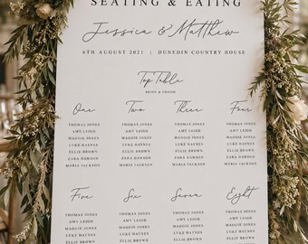 Wedding Seating Plan, Wedding Seating Chart, Modern Seating Plan, Wedding Table Plan, Table Plan, Foamex Seating Plan, Digital File