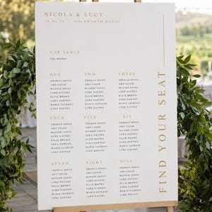 Hochzeit Sitzplan, Hochzeit Sitzplan, Gold Hochzeit Tischplan, Tischplan, Sitzplan, Foamex Sitzplan, Digitale Datei