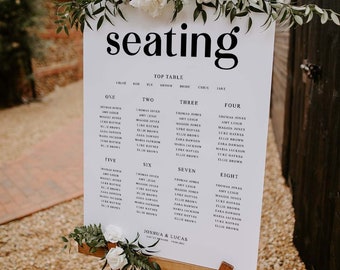 Wedding Seating Plan, Wedding Seating Chart, Seating Chart, Wedding Table Plan, Table Plan, Seating Chart, Foamex Seating Plan, Digital File