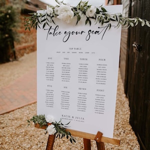 Wedding Seating Plan, Wedding Seating Chart, Seating Chart, Wedding Table Plan, Table Plan, Seating Chart, Foamex Seating Plan, Digital File