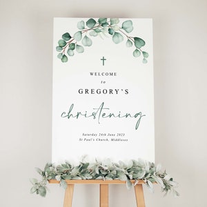 Christening Welcome Sign, Christening Sign, Baptism Welcome Sign, Naming Ceremony Sign, Naming Ceremony Welcome Sign