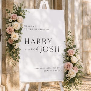 Wedding Welcome Sign, Personalised Welcome to our Wedding Sign, Welcome Sign, Custom Wedding Sign, Elegant Wedding Sign, Modern Wedding Sign