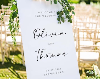 Wedding Welcome Sign, Personalised Welcome to our Wedding Sign, Welcome Sign, Custom Wedding Sign, Elegant Wedding Sign, Modern Wedding Sign