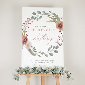 Christening Welcome Sign, Christening Sign, Baptism Welcome Sign, Christening, Naming Ceremony Sign, Naming Ceremony Welcome Sign