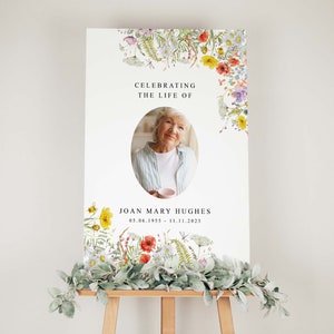 Celebration Of Life Welcome Sign, Funeral Welcome Sign, In Loving Memory Welcome Sign, Obituary Memorial Sign, Funeral Reception Sign
