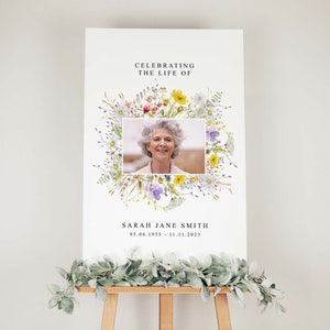 Celebration Of Life Welcome Sign, Funeral Welcome Sign, In Loving Memory Welcome Sign, Obituary Memorial Sign, Funeral Reception Sign