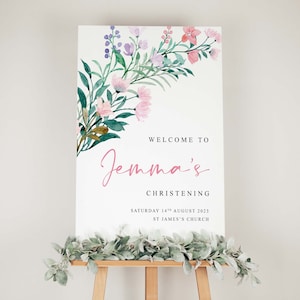 Christening Welcome Sign, Christening Sign, Baptism Welcome Sign, Naming Ceremony Sign, Naming Ceremony Welcome Sign, Digital