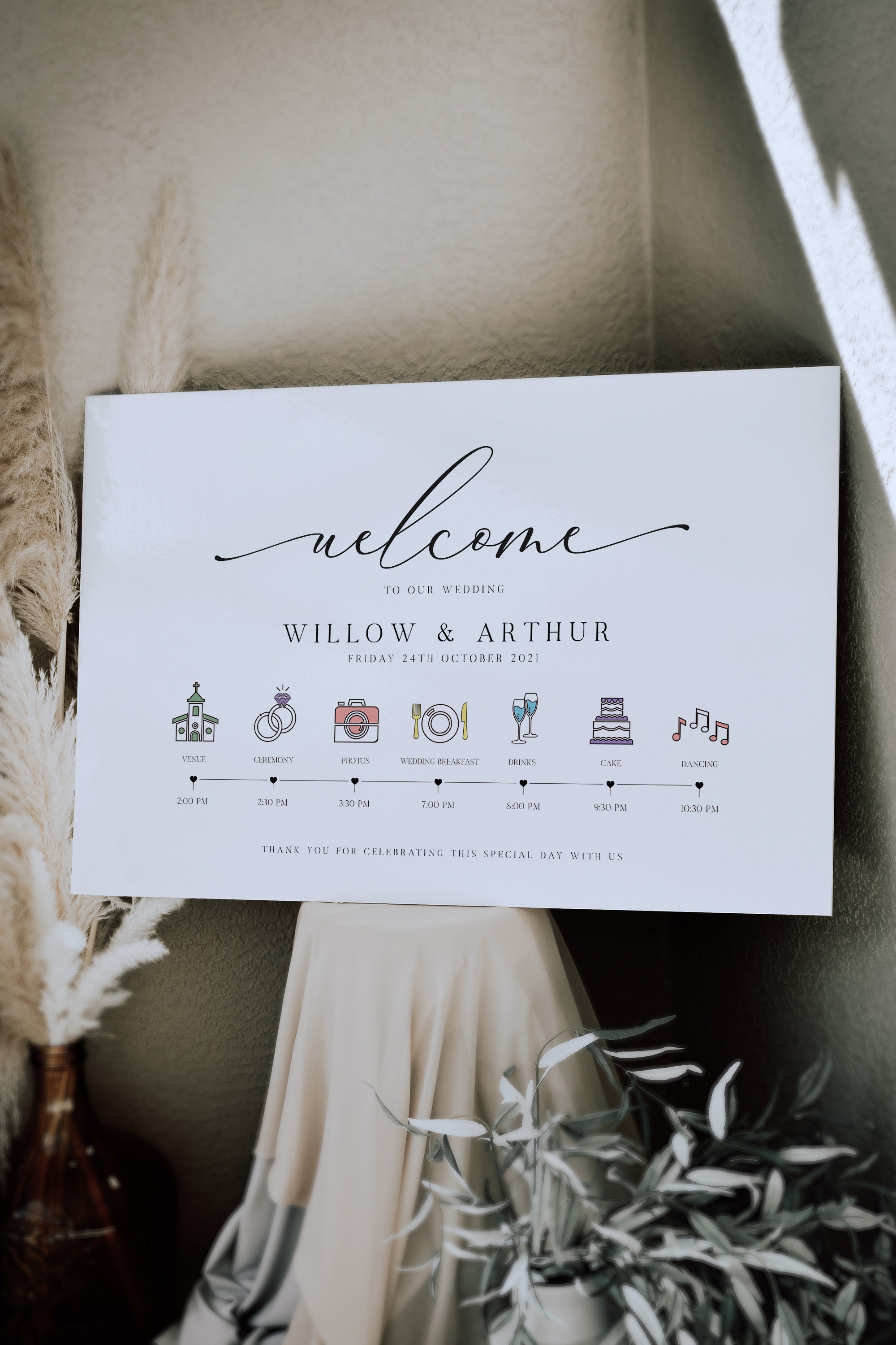 Wedding Order of the Day Sign Wedding Order of Events Sign Etsy UK