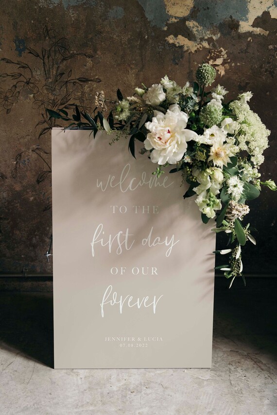 Wedding Welcome Sign, Personalised Welcome to our Wedding Sign, Simple Wedding Sign, Modern Wedding Sign, A1 A2 Wedding Sign, Custom Quote
