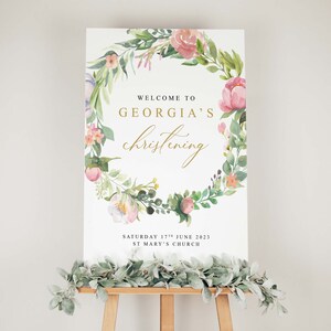 Christening Welcome Sign, Christening Sign, Baptism Welcome Sign, Christening, Naming Ceremony Sign, Naming Ceremony Welcome Sign