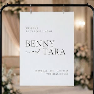 Wedding Welcome Sign, Personalised Welcome to our Wedding Sign, Welcome Sign, Custom Wedding Sign, Elegant Wedding Sign, Modern Wedding Sign