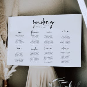 Sitzplan, Hochzeit Sitzplan, Sitzplan, Hochzeit Tischplan, Landschafts Tischplan, Foamex Sitzplan, Sitzplan, Digitale Datei