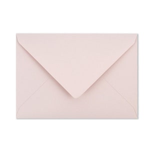 プレミアムブラッシュピンクのリサイクル封筒 | C5/A5、5x7、C6/A6、C7/A7 結婚式招待状封筒、婚約招待状、Save the Date封筒