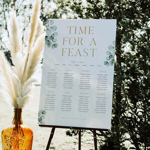 Plan de asientos para bodas, Tabla de asientos para bodas, Plan de mesa de bodas, Plan de mesa botánico, Boda verde, Plan de asientos de Foamex, Archivo digital