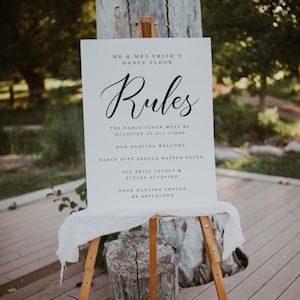 Dance Floor Rules Wedding Sign, Wedding Reception Sign, Funny Wedding Sign, Modern Wedding Sign, A1 Wedding Sign, A2 Sign