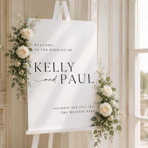 Wedding Welcome Sign, Personalised Welcome to our Wedding Sign, Welcome Sign, Custom Wedding Sign, Elegant Wedding Sign, Modern Wedding Sign