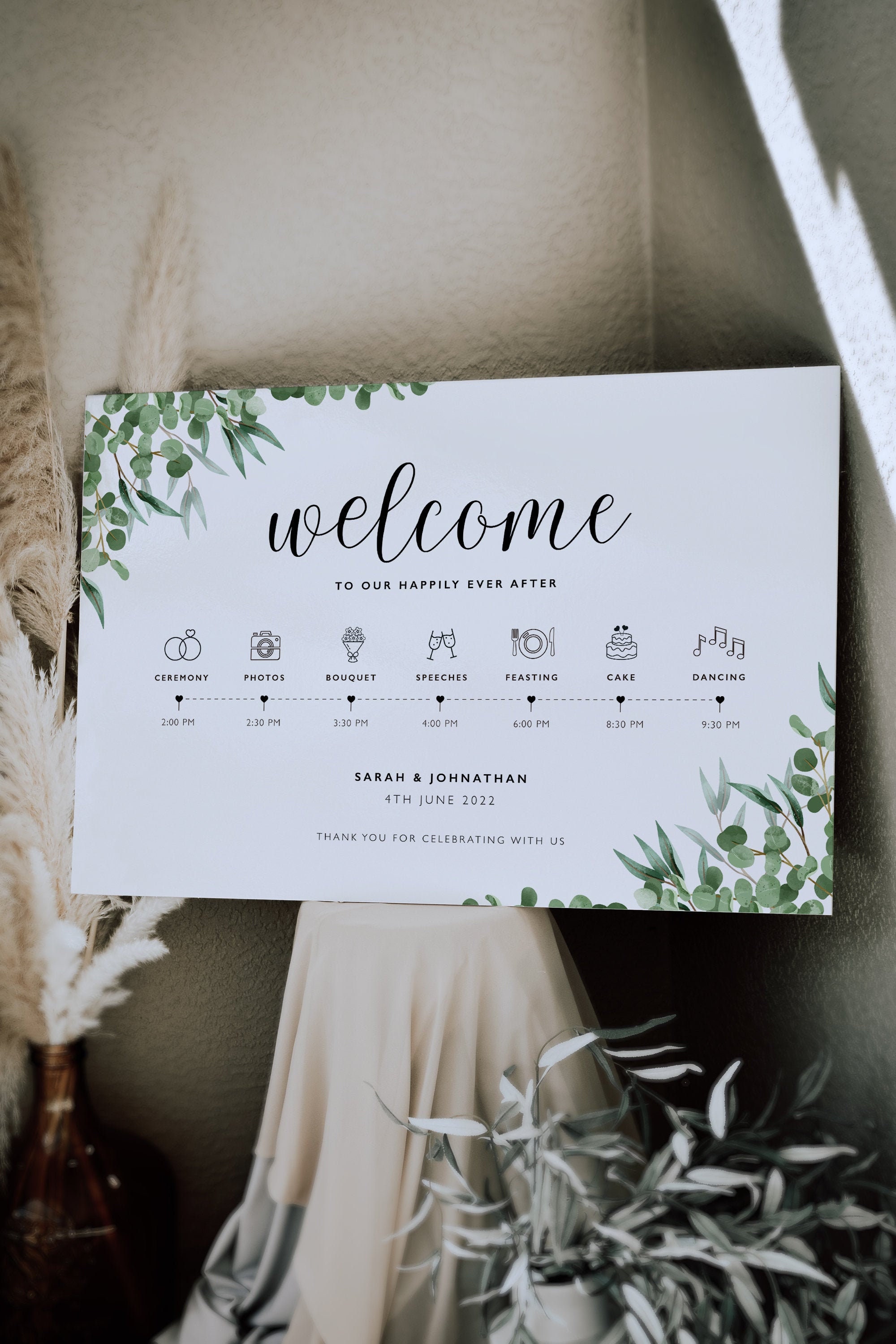 Order of the Day Wedding Sign Wedding Sign Wedding Etsy