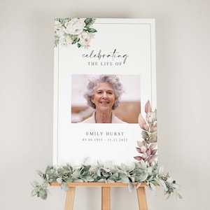 Celebration Of Life Welcome Sign, Funeral Welcome Sign, In Loving Memory Welcome Sign, Obituary Memorial Sign, Funeral Reception Sign