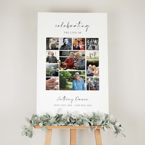 Celebration Of Life Welcome Sign, Funeral Welcome Sign, In Loving Memory Welcome Sign, Obituary Memorial Sign, Funeral Reception Sign