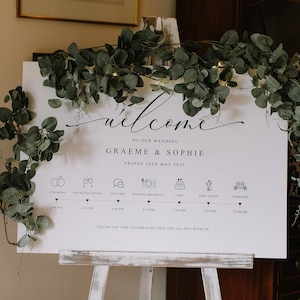 Wedding Order of the Day Sign, Wedding Order of Events Sign, Wedding Timeline, Wedding Day Schedule, Wedding Day Timeline, Wedding Programme