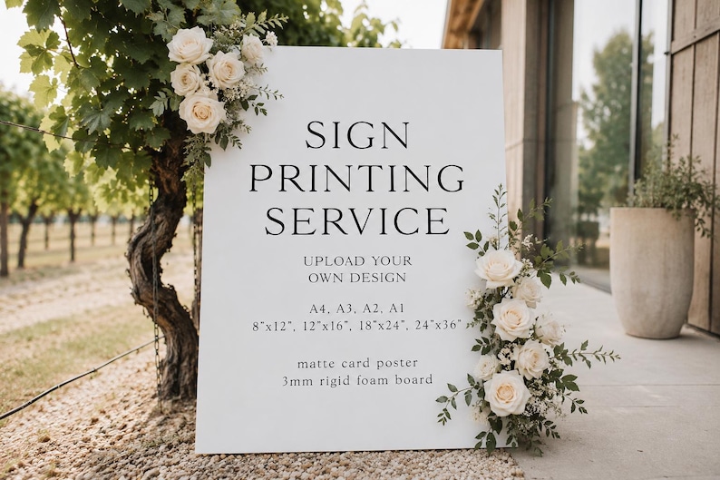 Print Your Own Design Sign, Custom Sign Printing Service, Upload Your Artwork, Foam Board Wedding Sign Printing, Canva Sign Printing, Poster