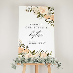 Christening Welcome Sign, Christening Sign, Baptism Welcome Sign, Christening, Naming Ceremony Sign, Naming Ceremony Welcome Sign