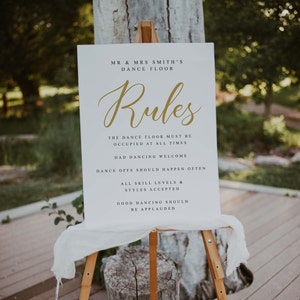 Dance Floor Rules Wedding Sign, Wedding Reception Sign, Funny Wedding Sign, Modern Wedding Sign, A1 Wedding Sign, A2 Sign, Digital File