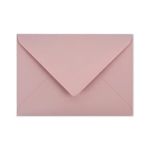 プレミアムダスキーピンクのリサイクル封筒 | C5/A5、5x7、C6/A6、C7/A7 結婚式招待状封筒、婚約招待状、セーブザデート封筒