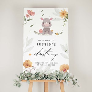 Christening Welcome Sign, Christening Sign, Baptism Welcome Sign, Naming Ceremony Sign, Naming Ceremony Welcome Sign