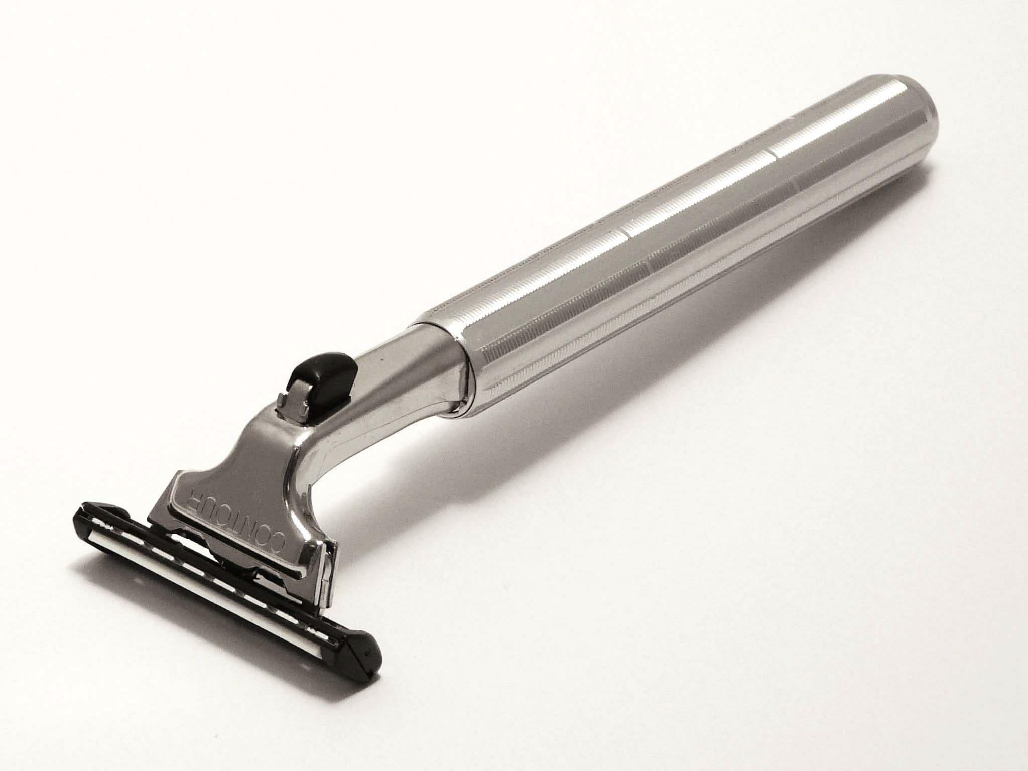 Gillette Contour Plus New Safety Razor Silver NOS New Atra Razor Rasoio