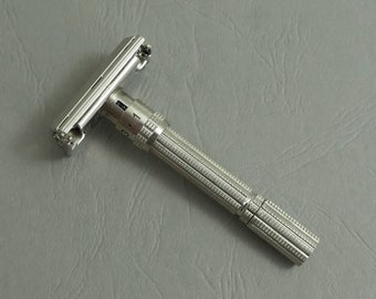 Gillette Adjustable Slim Handle Safety Razor Rasierer Neuwertig USA 1961  Rasoio Rasoir