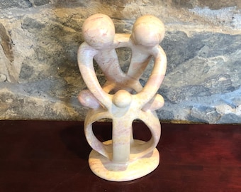 Family of Five Hand Carved Soapstone Sculpture