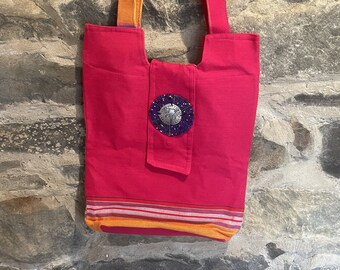 Beach Bag Zipped and made from a Mombasa Kikoi