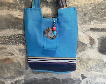 Beach Bag Zipped and made from a Mombasa Kikoi