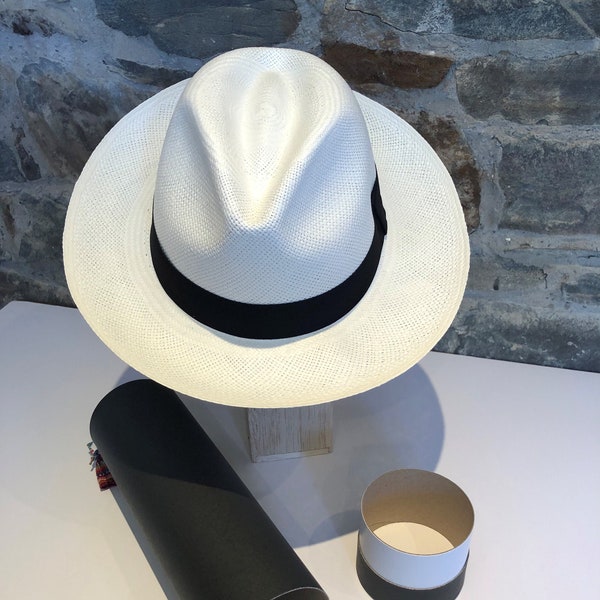 Genuine Handmade Panama Hat with Travel Tube from Cuenca