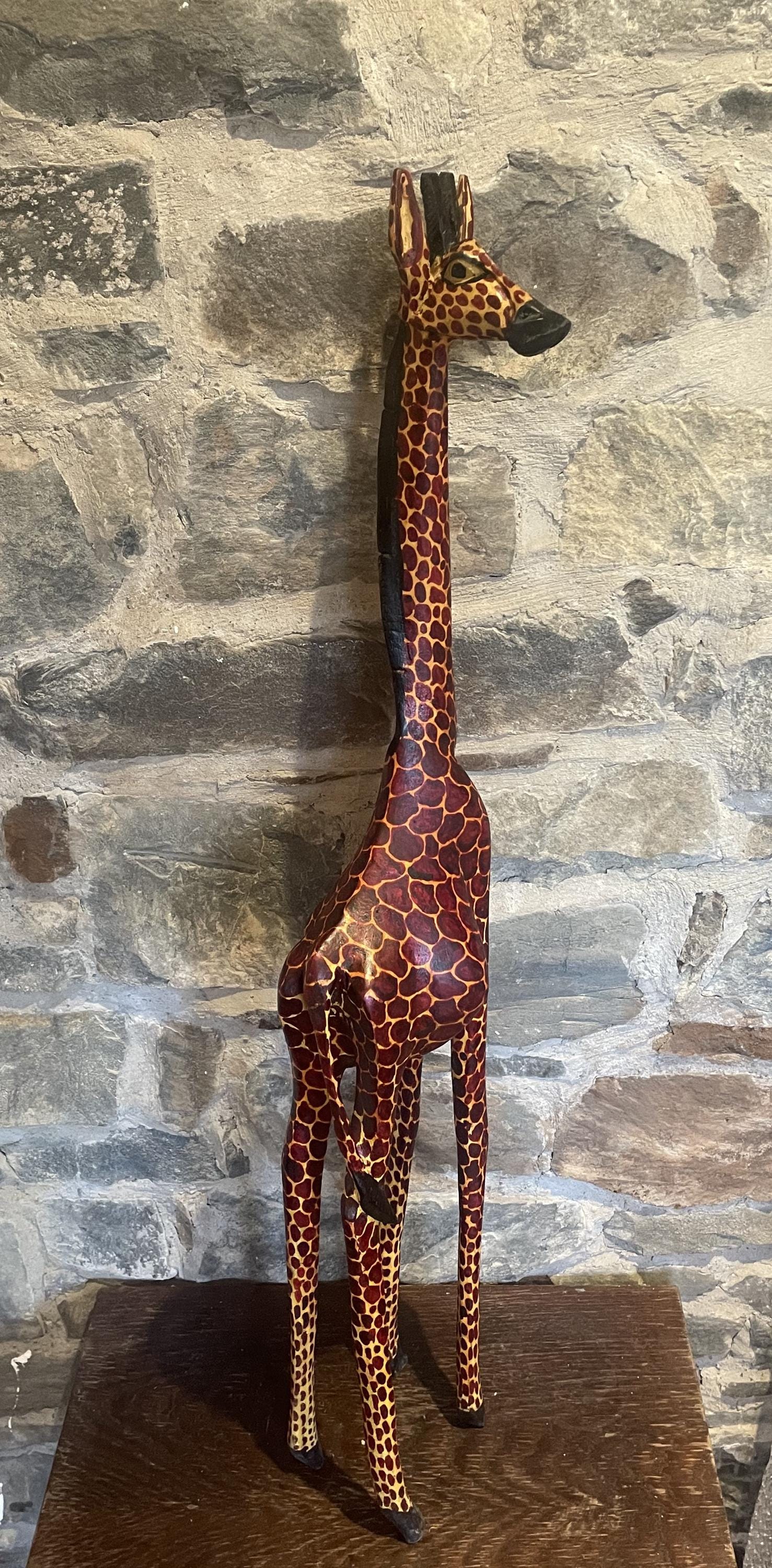 Hand Carved African Giraffe (3ft) - Etsy