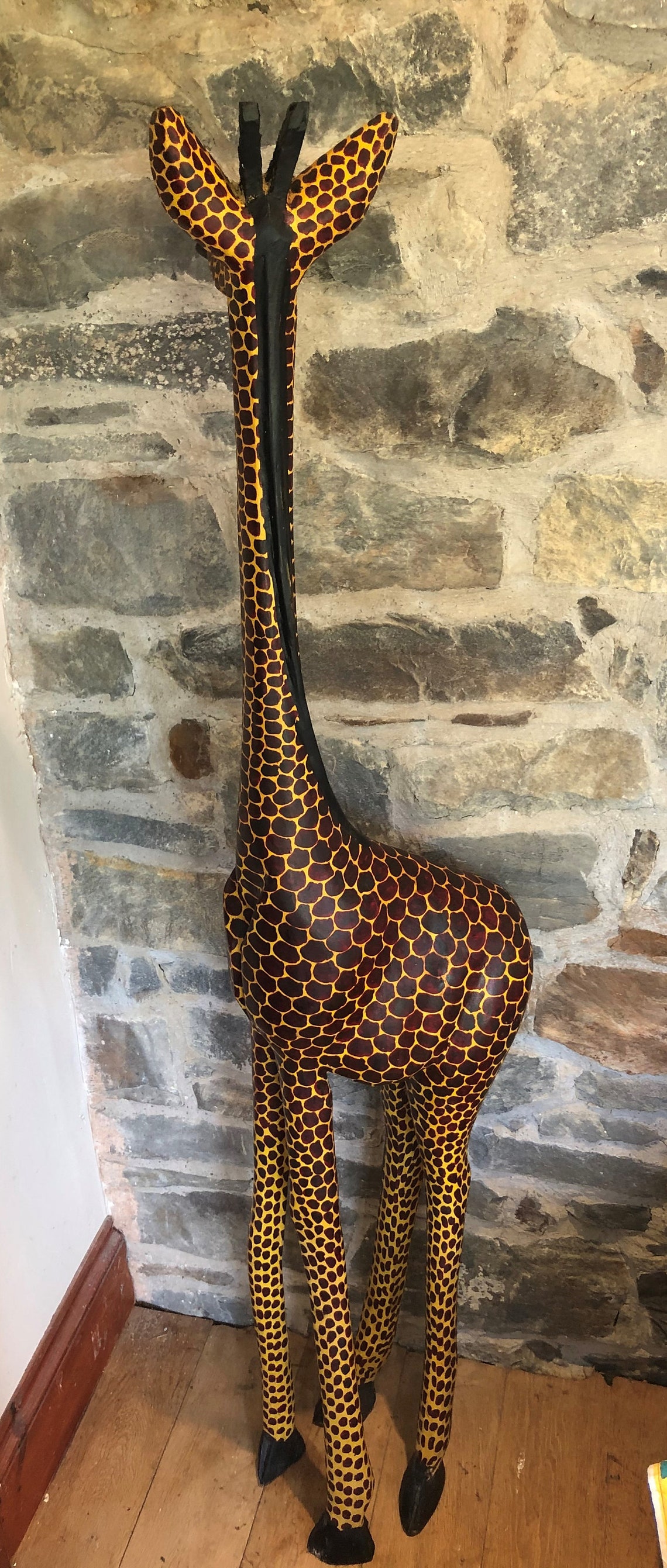 Hand Carved Wooden Giraffe 5ft 3 | Etsy