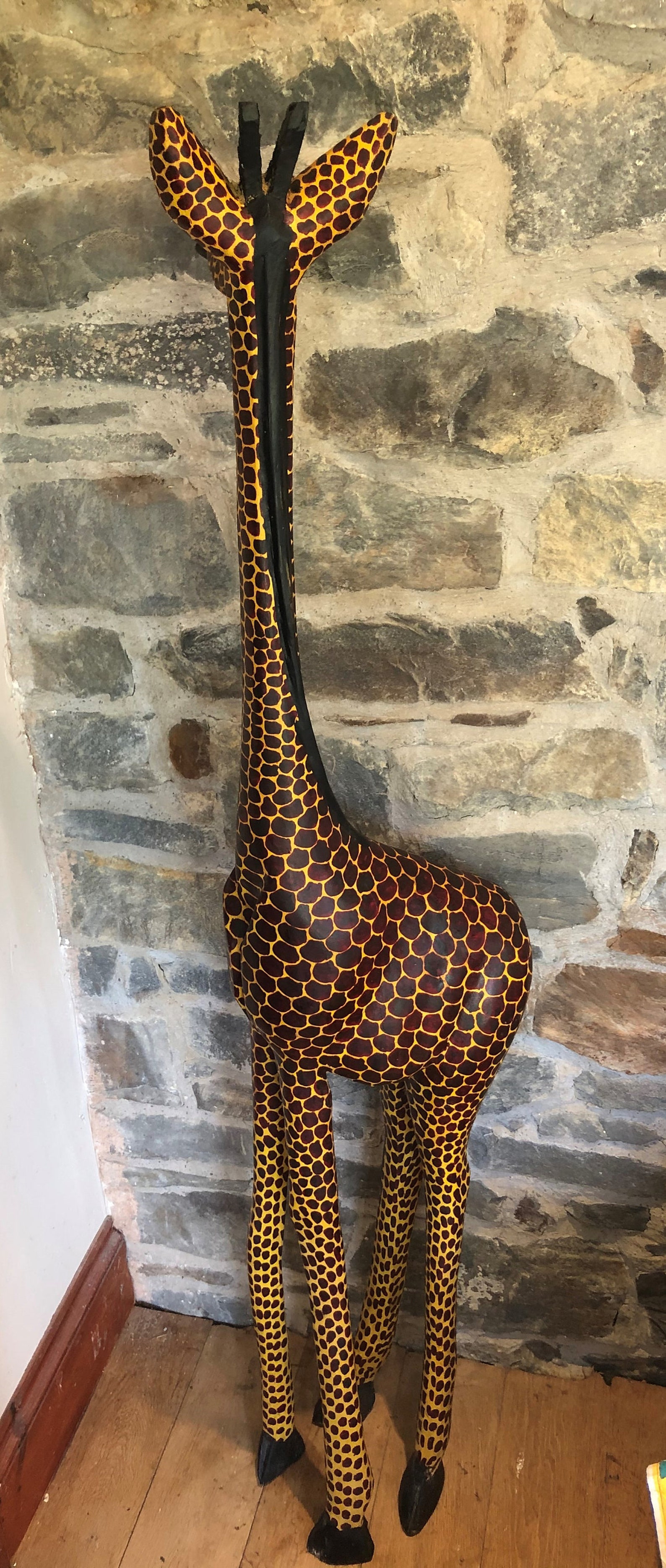 Hand Carved Wooden Giraffe 5ft 3 | Etsy