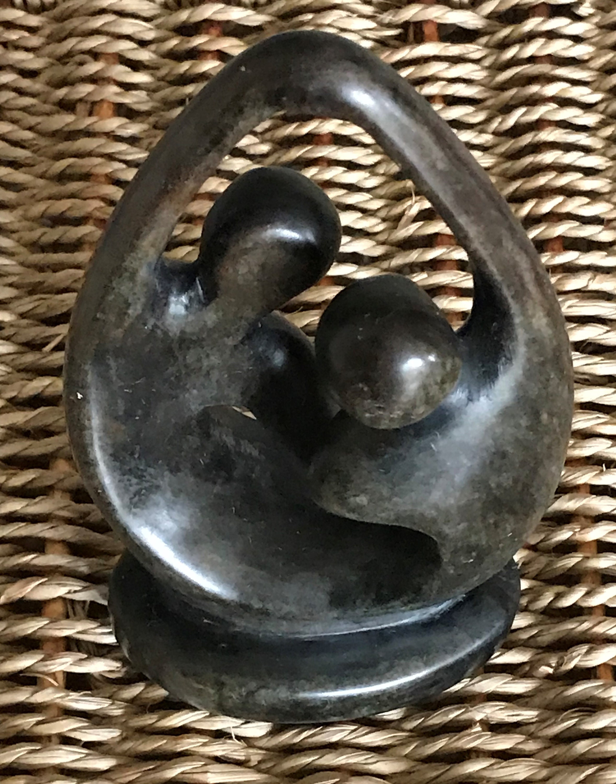 Hand Carved Charcoal Grey Soapstone Handshake of Friendship Etsy