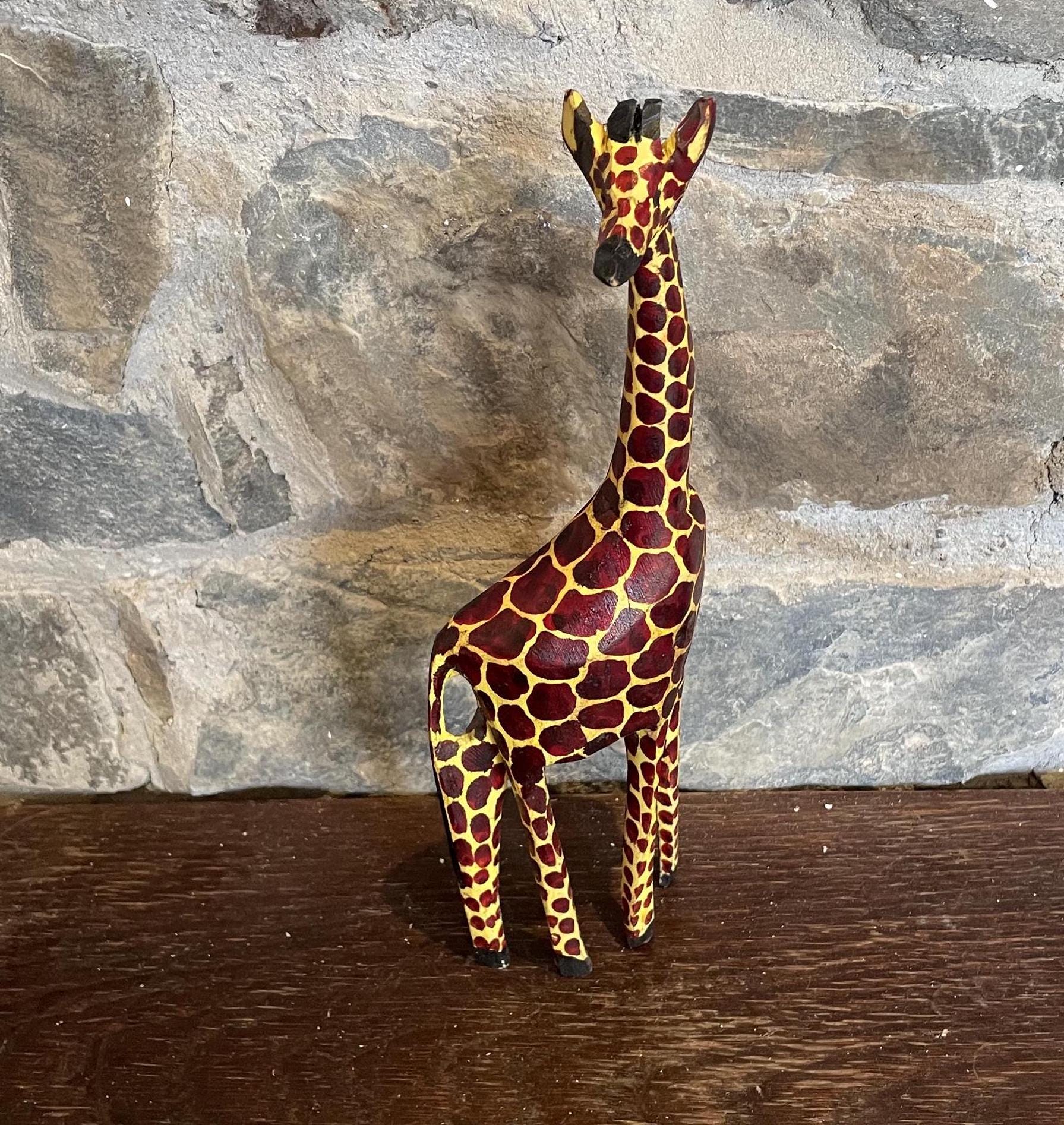 African Carved Giraffe (12 inch)