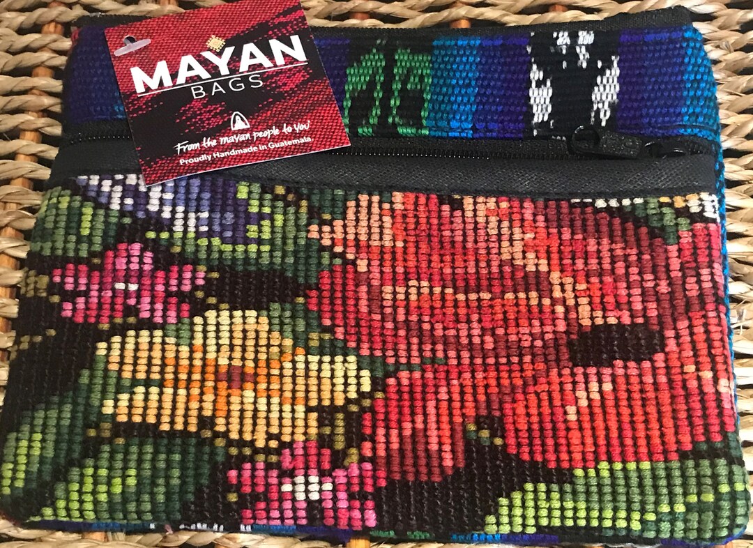 Guatemalan Mayan Handwoven Huipil Wallet/purse With 2 Lined and Zipped ...