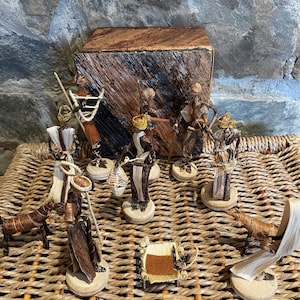 African Nativity Set in a Banana Box