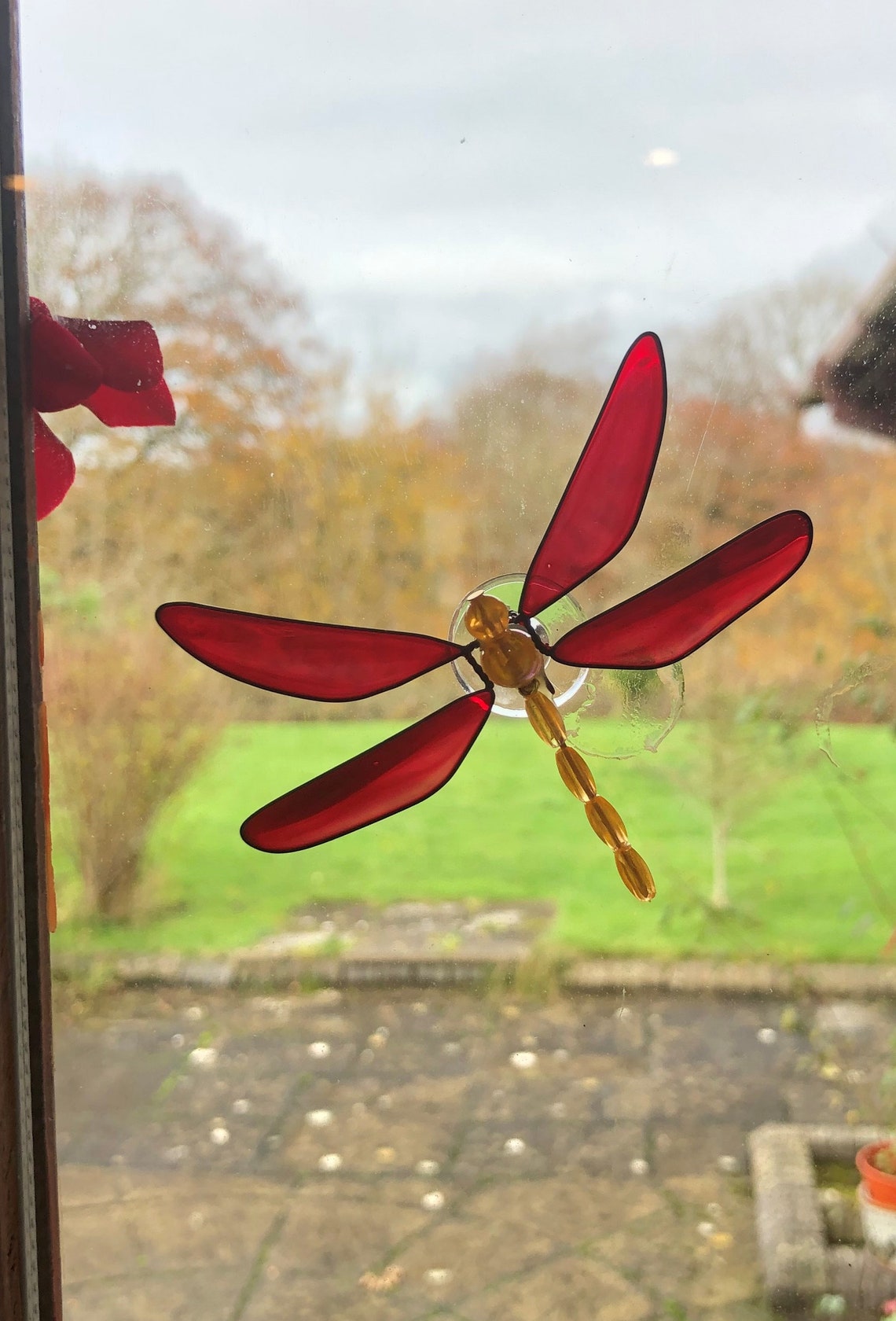 Dragonfly Handmade Fairtrade Suncatcher Window Sucker in a Etsy