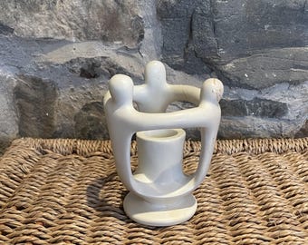 Circle of Friends Natural Soapstone Candle Holder (8cms)