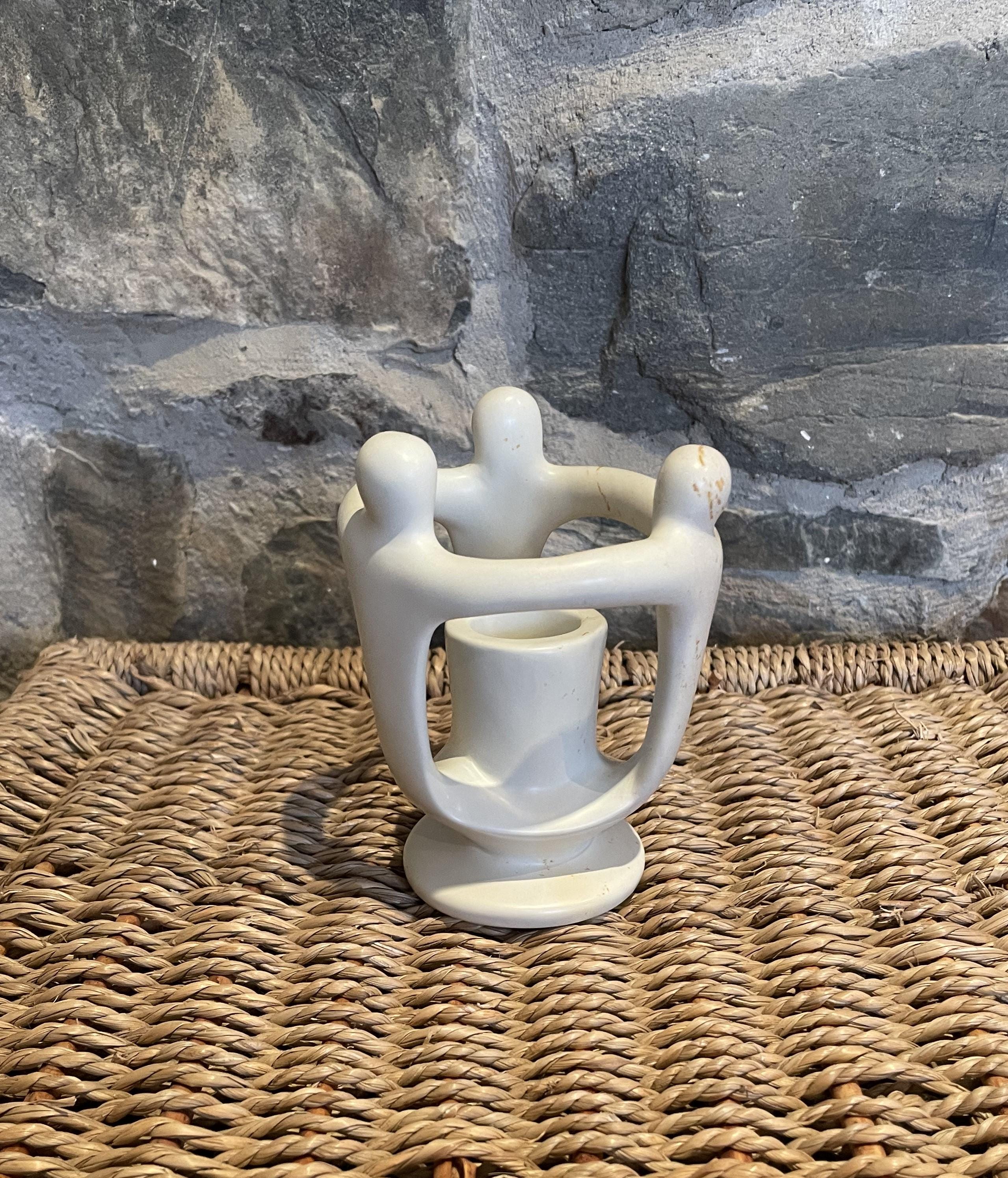 Circle of Friends Natural Soapstone Candle Holder (8cms)