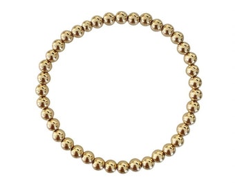 5mm Gold Bead Bracelet