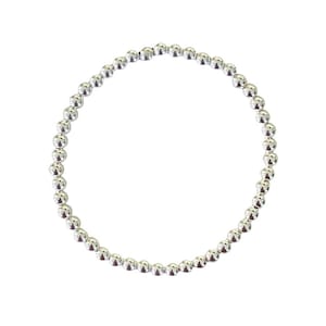 4mm Sterling Silver Bead Bracelet