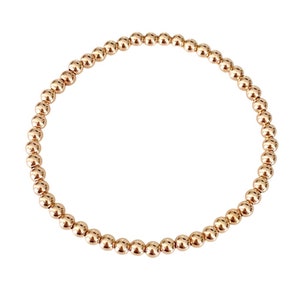 4mm Rose Gold Bead Bracelet