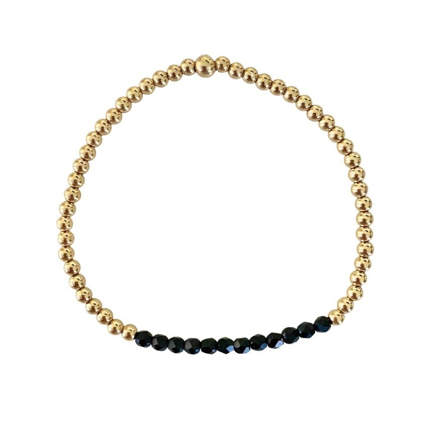Elevate Your Style: Get Black Beaded 22KT Gold Bracelet from Bhima Gold